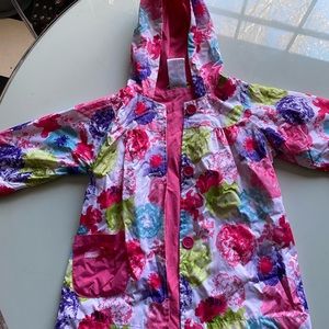 EUC Absorba Girls 3T rain coat multicolor floral